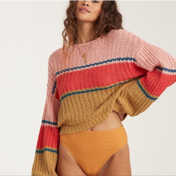 BILLABONG KNIT STRIPED SWEATER NWT - Picture 3 of 7